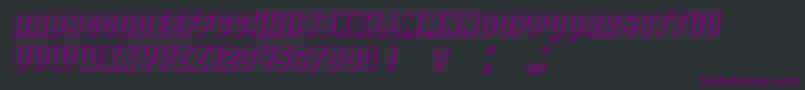 RestaurantMenuHollow Font – Purple Fonts on Black Background