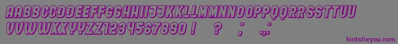 RestaurantMenuHollow Font – Purple Fonts on Gray Background