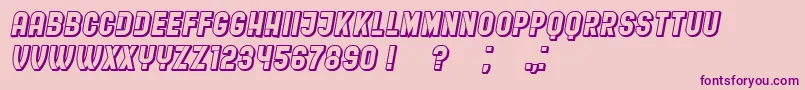 RestaurantMenuHollow Font – Purple Fonts on Pink Background