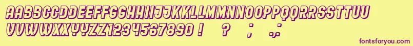 RestaurantMenuHollow Font – Purple Fonts on Yellow Background
