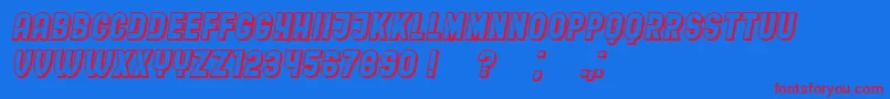 RestaurantMenuHollow Font – Red Fonts on Blue Background