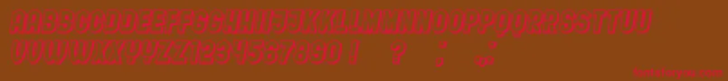 RestaurantMenuHollow Font – Red Fonts on Brown Background