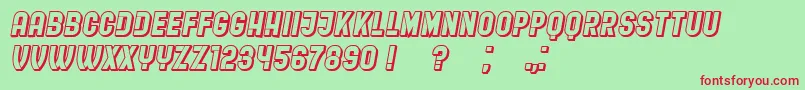 RestaurantMenuHollow Font – Red Fonts on Green Background