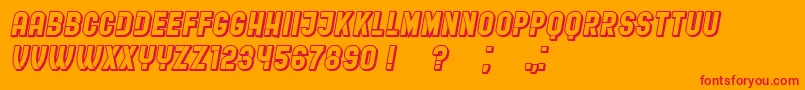 RestaurantMenuHollow Font – Red Fonts on Orange Background