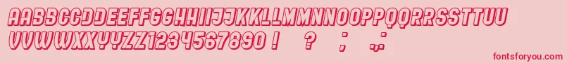 RestaurantMenuHollow Font – Red Fonts on Pink Background