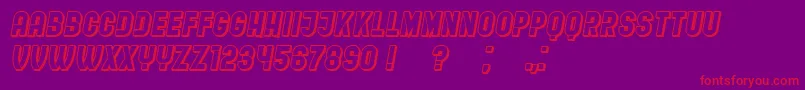 RestaurantMenuHollow Font – Red Fonts on Purple Background