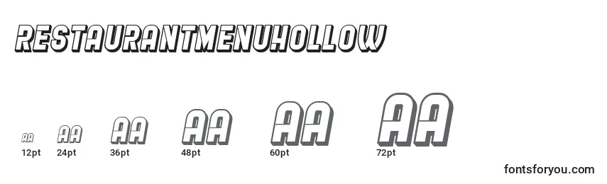 RestaurantMenuHollow Font Sizes
