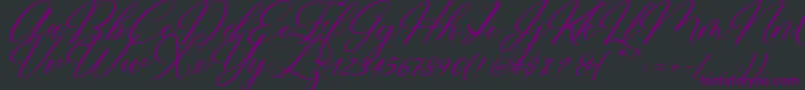 Restiany Script Font – Purple Fonts on Black Background