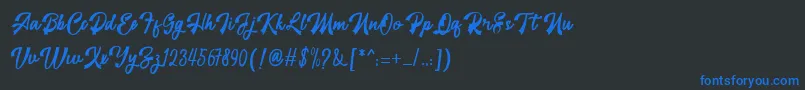 restyla Font – Blue Fonts on Black Background
