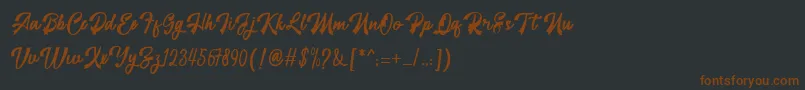 restyla Font – Brown Fonts on Black Background