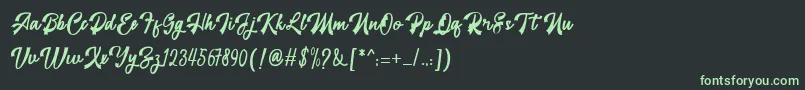 フォントrestyla – 黒い背景に緑の文字