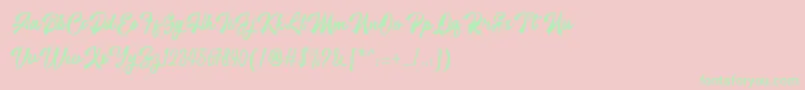 restyla Font – Green Fonts on Pink Background