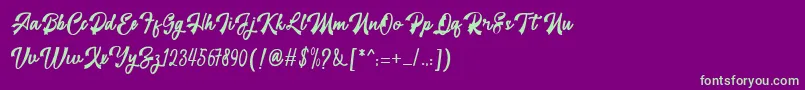 restyla Font – Green Fonts on Purple Background