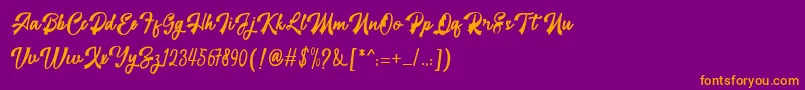 restyla Font – Orange Fonts on Purple Background