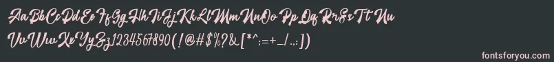 restyla Font – Pink Fonts on Black Background