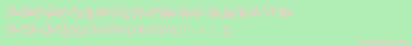 restyla Font – Pink Fonts on Green Background