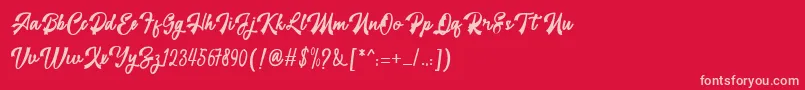 restyla Font – Pink Fonts on Red Background