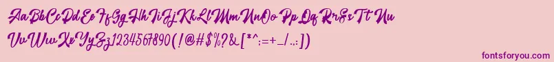 restyla Font – Purple Fonts on Pink Background