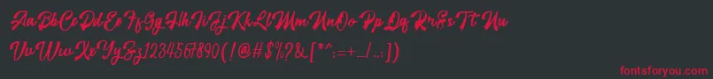 フォントrestyla – 黒い背景に赤い文字