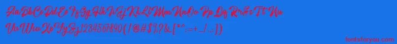 Saiba mais sobre a fonte restyla Fonte restyla – fontes vermelhas em um fundo azul