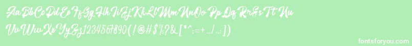 フォントrestyla – 緑の背景に白い文字