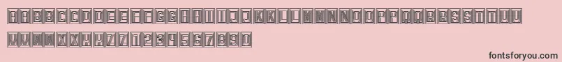 Retailer-Schriftart – Schwarze Schriften auf rosa Hintergrund