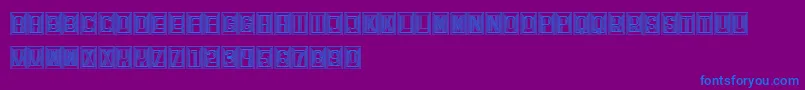 Retailer Font – Blue Fonts on Purple Background