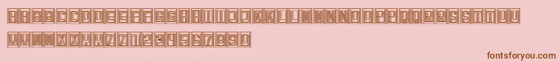 Retailer-fontti – ruskeat fontit vaaleanpunaisella taustalla