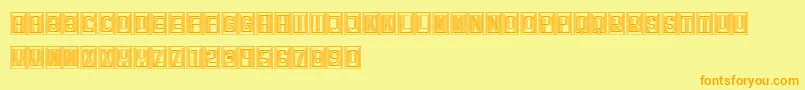 Fonte Retailer – fontes laranjas em um fundo amarelo