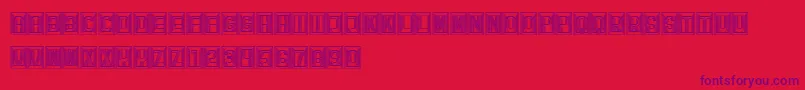 Retailer-fontti – violetit fontit punaisella taustalla