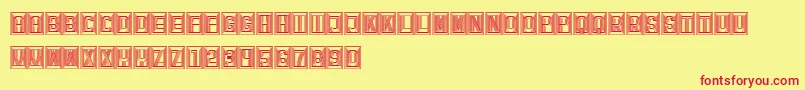 フォントRetailer – 赤い文字の黄色い背景