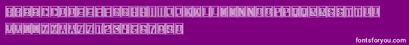 Retailer Font – White Fonts on Purple Background