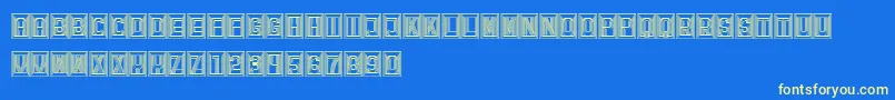 Retailer Font – Yellow Fonts on Blue Background
