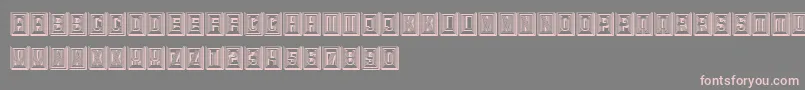 Fonte Retailer3D – fontes rosa em um fundo cinza
