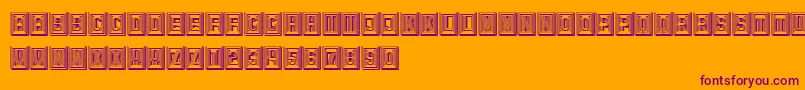 Retailer3D Font – Purple Fonts on Orange Background