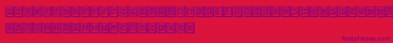 Retailer3D Font – Purple Fonts on Red Background