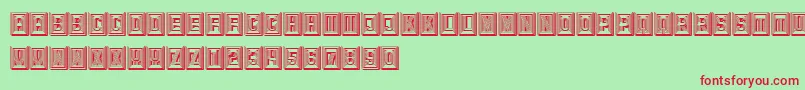 Retailer3D Font – Red Fonts on Green Background