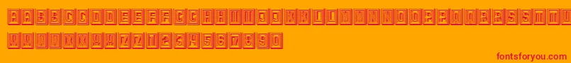 Retailer3D Font – Red Fonts on Orange Background