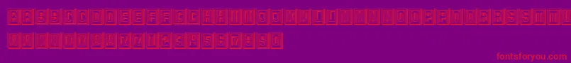 フォントRetailer3D – 紫の背景に赤い文字