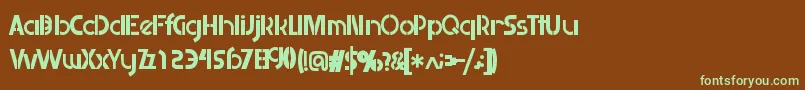 Retailistic Font – Green Fonts on Brown Background