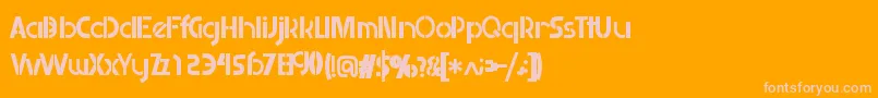 Retailistic Font – Pink Fonts on Orange Background