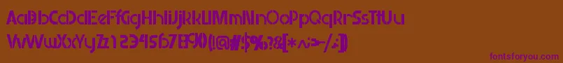 Retailistic Font – Purple Fonts on Brown Background