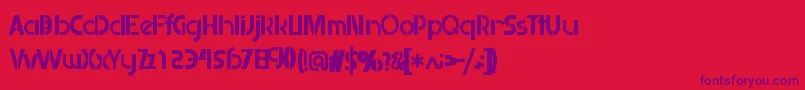 Retailistic-Schriftart – Violette Schriften auf rotem Hintergrund