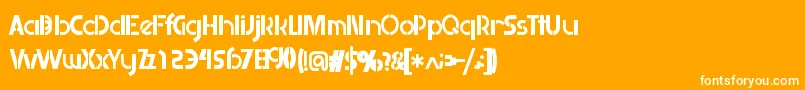 Retailistic Font – White Fonts on Orange Background