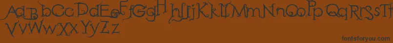 Шрифт RetakSeribu – чёрные шрифты на коричневом фоне