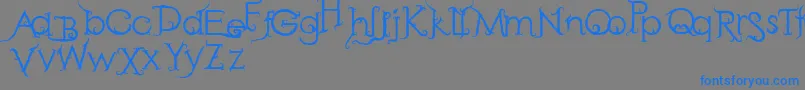 RetakSeribu-fontti – siniset fontit harmaalla taustalla