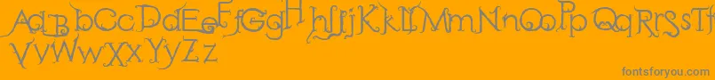 RetakSeribu Font – Gray Fonts on Orange Background