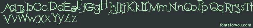 RetakSeribu-fontti – vihreät fontit mustalla taustalla