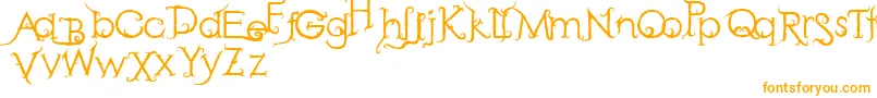 Шрифт RetakSeribu – оранжевые шрифты на белом фоне
