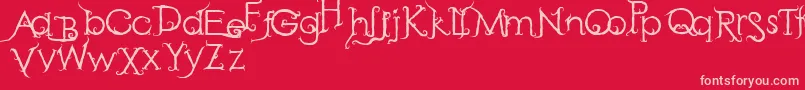 RetakSeribu Font – Pink Fonts on Red Background